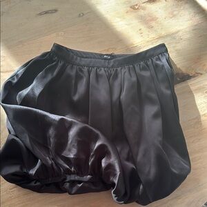 Nasty Gal Black Satin Bubble Skirt
